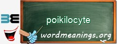 WordMeaning blackboard for poikilocyte